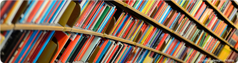 Livres dans une bibliothèque
