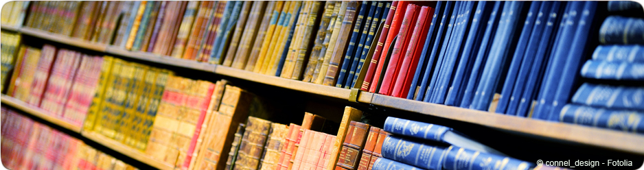 Livres dans une bibliothèque