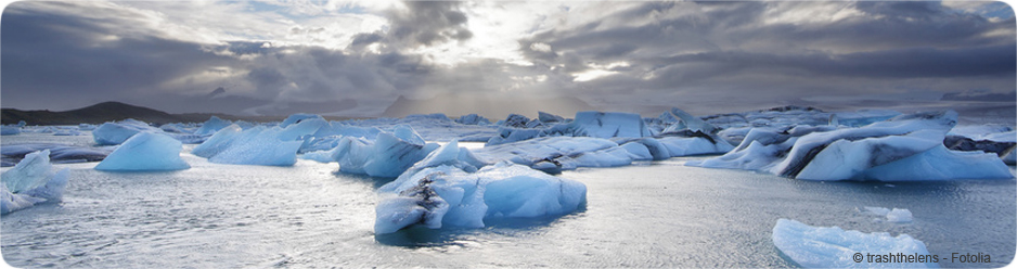 Glaciers au pôle Nord