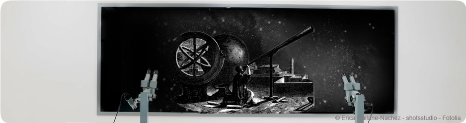 Un tableau noir et un astronome grec