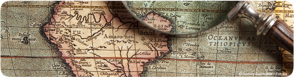 Map monde avec zoom sur l'Amérique Latint