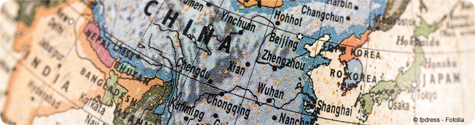 Map monde avec zoom sur l'Asie