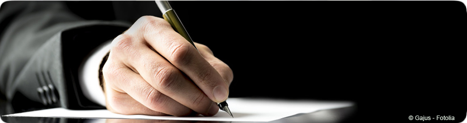 Signature d'une lettre