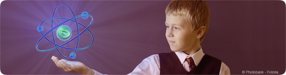 Un enfant et des particules