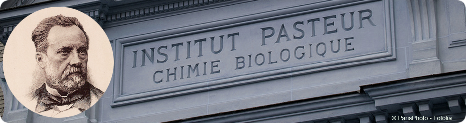 Pasteur et façade de l'Institut Pasteur