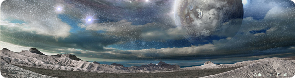 Vue abstraite de planètes