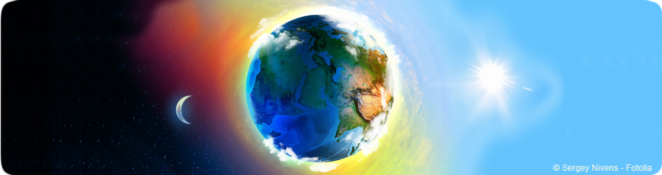 La Terre entre la lune et le soleil