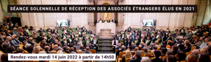 Séance solennelle de réception des nouveaux associés étrangers220614