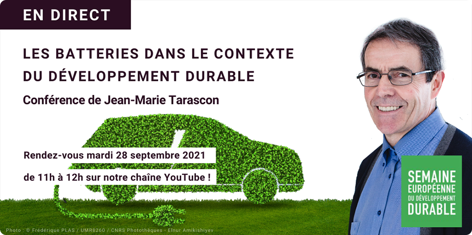 À suivre en direct ! "Les batteries dans le contexte du développement durable", une conférence de Jean-Marie Tarascon devant les lycéens